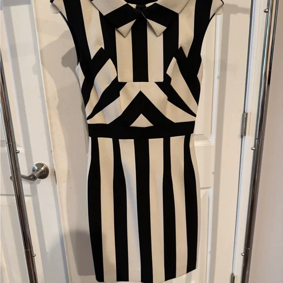 Karen Millen Dresses Black And White Striped Dress Poshmark